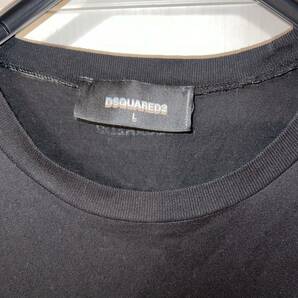 DSQUARED2 ディースクエアード 半袖Tシャツ サイズL ブラック メンズ トップス ICON プリント 美USEDの画像3