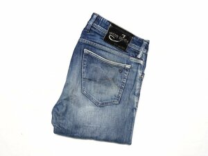 定価9万 良品 JACOB COHEN ヤコブコーエン セルビッチ ウォッシュド デニムパンツ J688 LIMITED COMF ジーンズ インディゴブルー メンズ 33