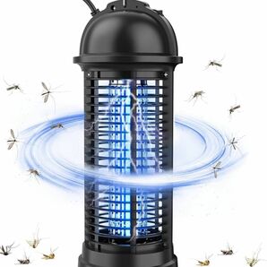 電撃殺虫器、殺虫灯、電気蚊取り器 UV光源誘引式+電撃二合一 捕虫器 360°強力蚊除け 蚊取りライト 