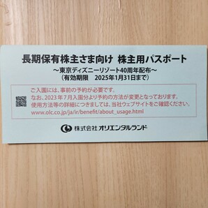 東京ディズニーリゾート 株主優待チケット 2枚 有効期限2025年1月31日の画像2