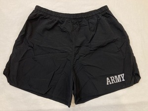 アメリカ軍 放出品 US ARMY IPFU トレーニング ショーツ PHYSICAL FITNESS UNIFORM Shorts Reflective Logo XL 黒 USA ハーフパンツ