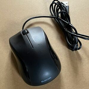 【中古】ELECOM 有線 マウス USB ブラック　USB光学式マウス Mサイズ