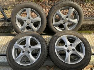 【バリ山20年製 】BSブリザックVRX2 155/65R14&BS トップランRD5 14×4.5J 4H-100 +45 N-BOX等の軽自動車 スタッドレスアルミ4本セット