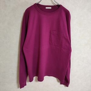 ULTERIOR SUVIN COTTON L/S POCKET TEE 長袖Ｔシャツ カットソー ロンＴ レッドパープル アルテリア 4-0320M 234224