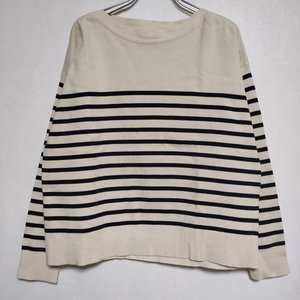 SUNSPEL 571-1163004 WOMEN’S BRETON JUMPER ボーダー ボートネック ニット ベージュ ネイビー サンスペル 4-0321M 228507