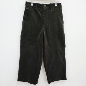 TUKI 新品 0168 SHORT SHORT WIDE TROUSERS 1 定価57200円 ワイドシルエット コーデュロイ パンツ 23AW グリーン系 ツキ 4-0330T F96101