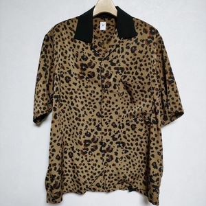 LA BOUCLE レオパード ボーリングシャツ 半袖シャツ ブラウン ブラック ラブークル 4-0404S F94462