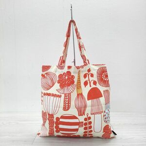 marimekko Puutarhurin parhaat ファブリックバッグ コットン トートバッグ イエロー オレンジ マリメッコ 4-0403G 223791