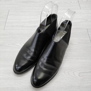 BEAUTIFUL SHOES 24.5cm レザー サイドゴア ショート ブーツ ブラック ビューティフルシューズ 4-0403G 234245