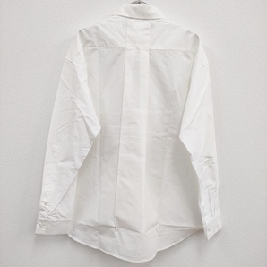 EEL E-20403A OVER SHIRTS オーバーシャツ サイズS 定価17000円 フライフロント 長袖シャツ ホワイト イール 4-0406M 236153の画像2