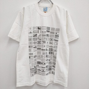 BRU NA BOINNE 新品 8998 8JP-018 ジョナパンフラッグT L 定価9000円 半袖Tシャツ カットソー ホワイト ブルーナボイン 4-0406S 236185