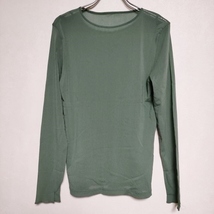 ROKU 6 BEAUTY&YOUTH NYLON TULLE PULLOVER シアー 長袖Ｔシャツ カットソー ロンＴ グリーン ロクビューティアンドユース 4-0407M 228391_画像1