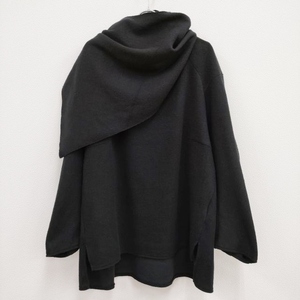 mame MM23FW-JS045 Scarf Style Knitted Pullover 定価41800円 サイズ1 ニット 23AW ブラック マメクロゴウチ 4-0409T 236937