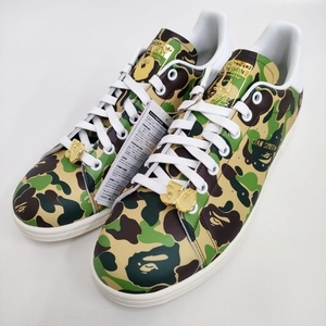 A BATHING APE/adidas 新品 Stan Smith Bape スタンスミス 猿迷彩 27.5 スニーカー 24SS アベイシングエイプ/アディダス 4-0410G F96222