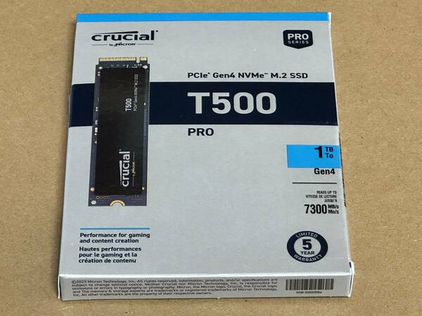 新品 Crucial T500 1TB 2280 SSD M.2 PCIe Gen4x4 NVMe 5年保証 送料無料 東京発送