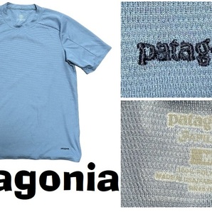 新品同然パタゴニアPatagonia刺入りインナーTシャツ★ブルーグレー★Mの画像1