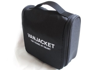 *VAN JAC Van ja Kett * original graphic Logo * travel pouch black / storage case ivy trad SCENE Kent