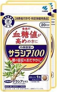 2個セット まとめ買い 小林製の栄養補助食品 小林製のサラシア100 食後の血糖値が高めの方に 約20日分 60粒×2個 特定保健