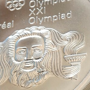 カナダ 1974 10ドル銀貨 Summer Olympics Games 1976 Montreal−Head of Zeusの画像7