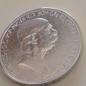 オーストリア ハンガリー帝国 1908 5コロナ銀貨 Franz Joseph’s 60th anniversary of reignの画像2