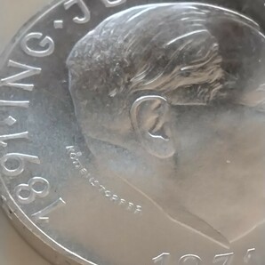 オーストリア 1971 50シリング銀貨 80th Birth Julius Raab chancellorの画像9