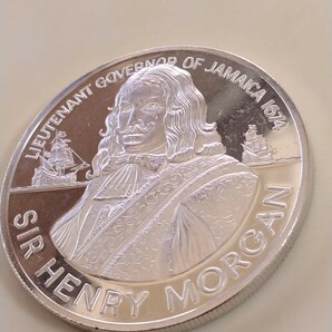 ジャマイカ 1974 10ドル銀貨プルーフ Sir Henry Morganの画像1