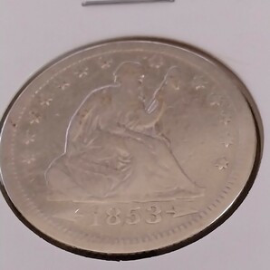 アメリカ 25セント銀貨 3枚セット(1853 1899 1929)の画像3