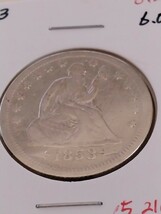 アメリカ 25セント銀貨 3枚セット(1853 1899 1929)_画像3