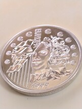 フランス 1999 6.55957 フラン銀貨 EUROPA_画像2