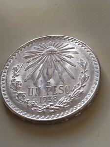 メキシコ 1938 1ペソ銀貨 Liberty cap