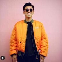 Lサイズ ON AIR / Alpha Industries MA-1 Bomber Jacket kyne キネ リバーシブル_画像7