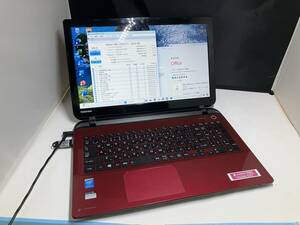 訳ありwindows11　PT65PRS-BHA3　東芝ノートパソコン15.6インチ　SSD２５６GB　メモリ１６GB　i5-5200U MicrosoftOffice付き