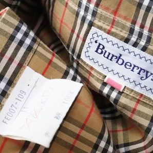 90s ヴィンテージ Burberrys バーバリー 女性用 ノバチェック 半袖コットンシャツ ベージュ 11号の画像4