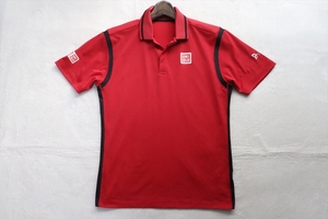 UNIQLO ユニクロ メンズ テニス ウエア 半袖 ポロシャツ M 赤/黒