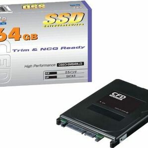 【KCM】amb-650★箱痛み未使用★【CFD】SSD WJ3シリーズ 2.5インチ SATAⅡ 64GB Trim&NCQ Ready CSSD-SM64WJ3の画像1