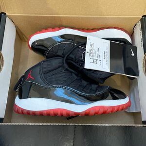 【新品未使用】NIKE AIR JORDAN 11 BRED TD 16cm