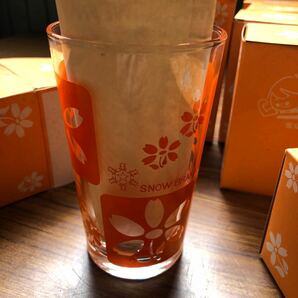 昭和レトロ 企業ノベルティ 雪印 牛乳コップ 雪の結晶 花柄 /森永 ココライト イラストグラス エンゼルマーク 非売品 コップまとめての画像5