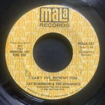 JAY ROBINSON & THE DYNAMICS / I CAN'T LIVE WITHOUT YOU (MALA) Soul45 _画像1