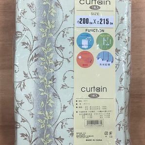 87-4）新品！遮光ドレープカーテン4枚 形状記憶 幅200cm×丈215cm アラベスク模様 セット割1,000円引きの画像2