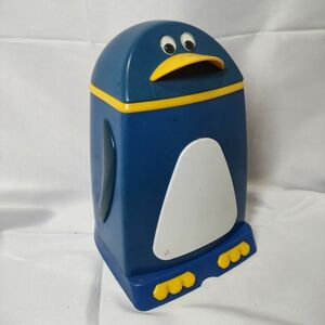 【レア・美品】ペンギン ゴミ箱 昭和レトロ 日本製 ダストボックス レトロ 日本 JAPAN アンティーク コレクション ぺんぎん 小物