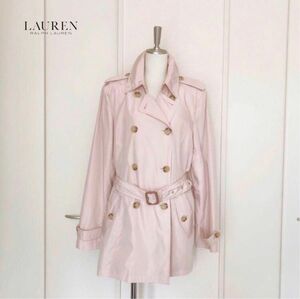 美品　RALPH LAUREN ラルフローレン　トレンチコート　ベルト　ピンク