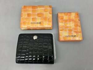 コッコフィオーレ COCCO FIORE 財布2個カードケース1個まとめセット マンダリン135 ネロ 二つ折り財布 美品 2403LS478