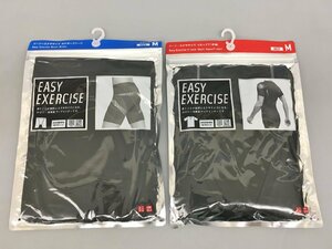 ユニクロ UNIQLO M ブラック イージーエクササイズ上下セット メンズ VネックT（半袖） ボクサーブリーフ 未使用 2403LR204