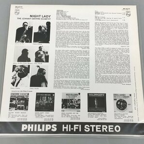 LPレコード The Johnny Griffin Quartet Night Lady PHILIPS 840 447 PY 美品 2404LO176の画像2