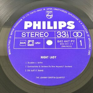 LPレコード The Johnny Griffin Quartet Night Lady PHILIPS 840 447 PY 美品 2404LO176の画像4