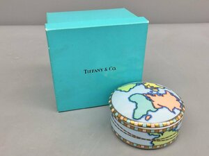 ティファニー Tiffany & Co. 地図柄小物入れ ノースウェスト航空名入り 美品 2404LT223