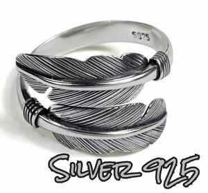 S925 フェザーリング ネイティブ シルバー インディアンジュエリー 指輪 羽 Silver925 ナバホ族 アクセサリー