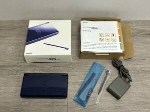 ☆ DSLite ☆ ニンテンドーDS Lite エナメルネイビー 動作品 本体 タッチペン アダプタ 箱 説明書 付属 Nintendo DS GBA 任天堂 2486