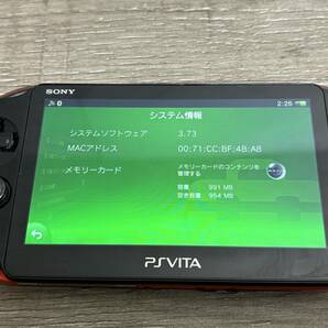 ☆ VITA ☆ Playstation VITA PCH-2000 レッド ブラック 動作品 本体 プレイステーション ヴィータ PSVITA SONY 4141の画像5