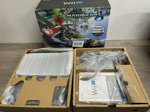 ☆ WiiU ☆ マリオカート8セット 32GB クロ 動作品 本体 ゲームパッド 勇勢にアダプター 箱 説明書 付属 Nintendo 任天堂 8253